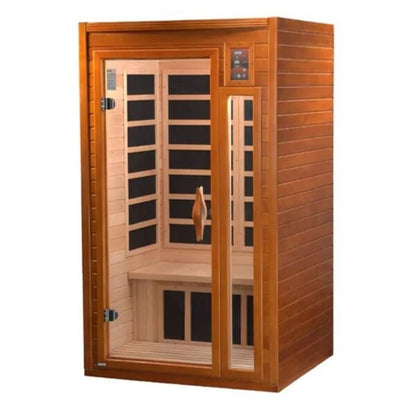 Dynamic Saunas Barcelona 1 to 2 Person Hemlock Wood Infrared Sauna For